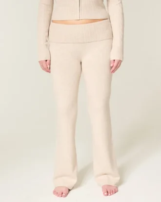Gilly Hicks Sweater-Knit Foldover Bootcut Broek