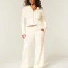 Gilly Hicks Sweater-Knit Foldover Straight Pants Gilly Hicks Sweater-Knit Foldover Straight Pants