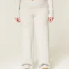 Gilly Hicks Sweater-Knit Foldover Straight Pants Gilly Hicks Sweater-Knit Foldover Straight Pants