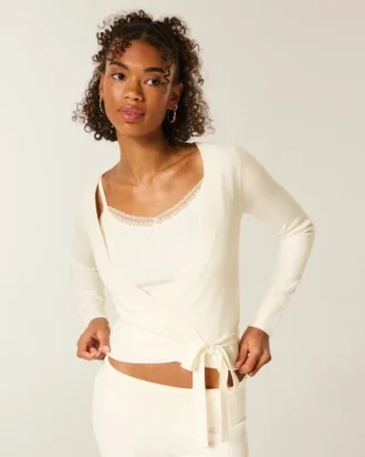 Gilly Hicks Sweater-Knit Multi-Way Wrap Top Gilly Hicks Sweater-Knit Multi-Way Wrap Top