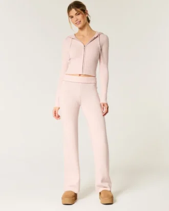 Gilly Hicks Sweater-Knit Straight Pants Gilly Hicks Sweater-Knit Straight Pants