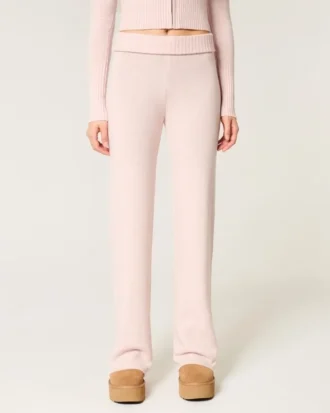 Gilly Hicks Sweater-Knit Straight Pants Gilly Hicks Sweater-Knit Straight Pants