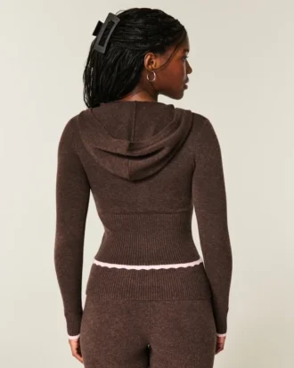 Gilly Hicks Sweater met capuchon en geschulpte zoom