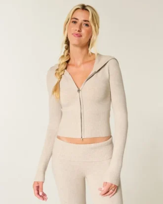 Gilly Hicks Sweater met rits en capuchon