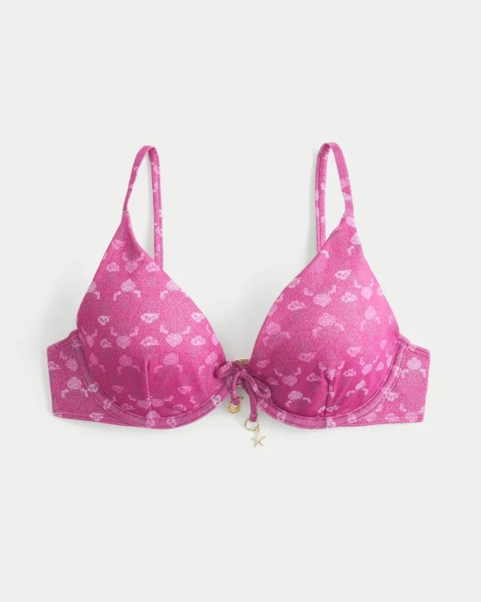 Glanzende beugelbikinitop