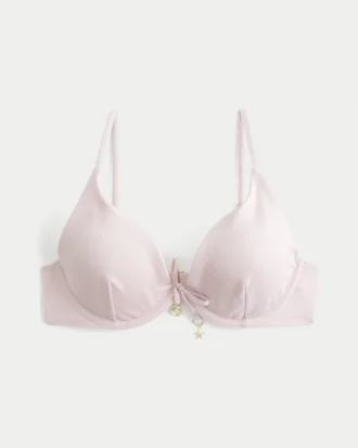 Glanzende beugelbikinitop