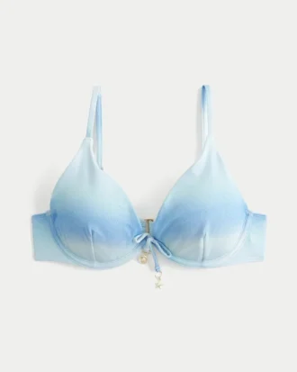 Glanzende beugelbikinitop