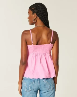 Glanzende geborduurde babydolltop