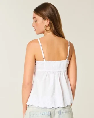 Glanzende geborduurde babydolltop