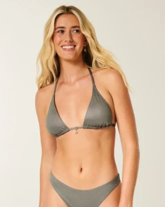 Glinsterende multiway driehoekige bikinitop