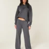 Glitterend logo-ontwerp Sweatpants met wijde pijpen Glitterend logo-ontwerp Sweatpants met wijde pijpen