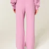 Glitterroze print Sweatpants met wijde pijpen Glitterroze print Sweatpants met wijde pijpen