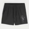 Grafische actieve korte broek tot halverwege het bovenbeen