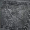 Grijze baggy jeans met hartjesprint Grijze baggy jeans met hartjesprint