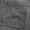 Grijze skaterbaggyjeans met borduursels en studs Grijze skaterbaggyjeans met borduursels en studs