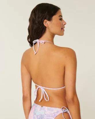 Haakwerk-stijl driehoekige bikinitop