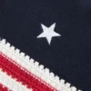 Haltertop met Amerikaans vlagpatroon in haakstijl Haltertop met Amerikaans vlagpatroon in haakstijl