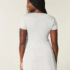 Henley babydoll top met korte mouwen Henley babydoll top met korte mouwen