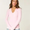 Henley met lange mouwen en capuchon