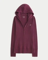 Henley met lange mouwen en capuchon