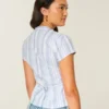 Henley-shirt met korte mouwen en V-hals