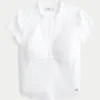 Henley-shirt met korte mouwen en V-hals