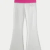 Hibiscus Graphic Foldover Waist Flare Pants Hibiscus Graphic Foldover Waist Flare Pants