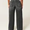Hoge, gewassen zwarte baggy jeans Hoge, gewassen zwarte baggy jeans