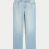Hoge, lichtgewassen rechte jeans Hoge, lichtgewassen rechte jeans