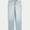 Hoge, lichtgewassen rechte jeans Hoge, lichtgewassen rechte jeans
