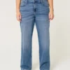 Hoge taille donkere wassing dad jeans Hoge taille donkere wassing dad jeans