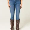 Hoge taille, donkere wassing, super skinny jeans