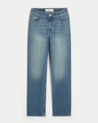 Hoge taille Medium wash Straight jeans