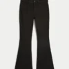 Hoge zwarte flare jeans