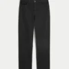 Hoge zwarte rechte jeans
