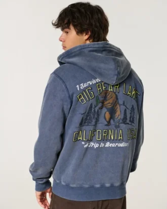Holiday Vault Release Big Bear Lake grafische hoodie met ritssluiting