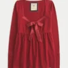 Holiday Vault Release Easy satijnen babydolltop met strik aan de voorkant Holiday Vault Release Easy satijnen babydolltop met strik aan de voorkant