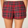 Holiday Vault Release Satijnen flanellen minishort met strik Holiday Vault Release Satijnen flanellen minishort met strik