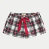 Holiday Vault Release Satijnen flanellen minishort met strik Holiday Vault Release Satijnen flanellen minishort met strik