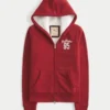 Holiday Vault Release Sherpa-gevoerde hoodie met ritssluiting en logo Holiday Vault Release Sherpa-gevoerde hoodie met ritssluiting en logo