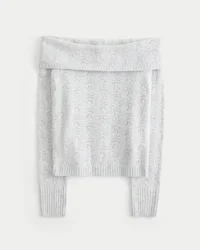 Hollister Comfortabele Cloud Stitchy Off-the-Shoulder Sweater