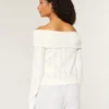 Hollister Comfortabele Cloud Stitchy Off-the-Shoulder Sweater