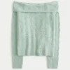 Hollister Comfortabele Cloud Stitchy Off-the-Shoulder Sweater Hollister Comfortabele Cloud Stitchy Off-the-Shoulder Sweater