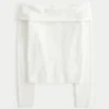 Hollister Comfortabele Cloud Stitchy Off-the-Shoulder Sweater