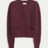 Hollister Comfy Cloud Bow Pocket Cardigan Hollister Comfy Cloud Bow Pocket Cardigan