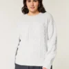 Hollister Comfy Cloud kabeltrui met ronde hals Hollister Comfy Cloud kabeltrui met ronde hals