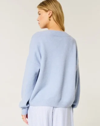 Hollister Comfy Cloud oversized trui met V-hals