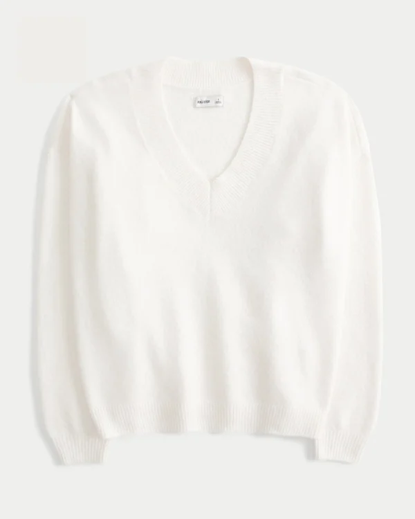 Hollister Comfy Cloud oversized trui met V-hals Hollister Comfy Cloud oversized trui met V-hals