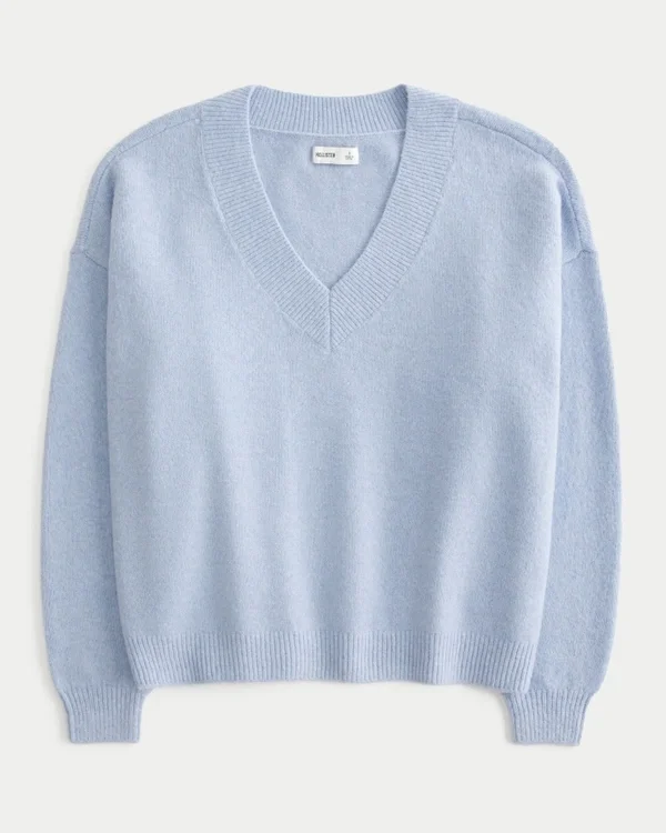 Hollister Comfy Cloud oversized trui met V-hals Hollister Comfy Cloud oversized trui met V-hals