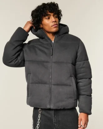 Hollister Feel Good fleece pufferjack